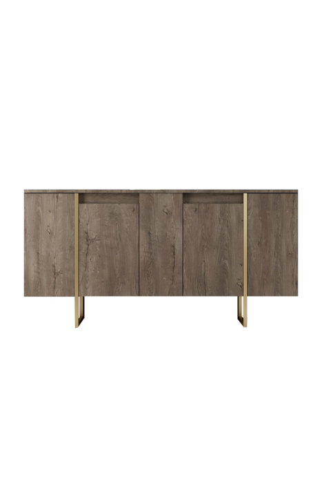 Hanah Home Luxe - Conjunto de muebles de salón Nogal y Dorado Hanah Home Luxe - Conjunto de muebles de salón Nogal y Dorado